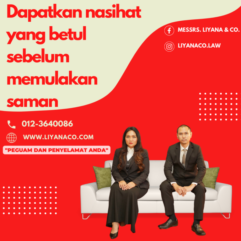 Dapatkan nasihat yang betul sebelum memulakan saman