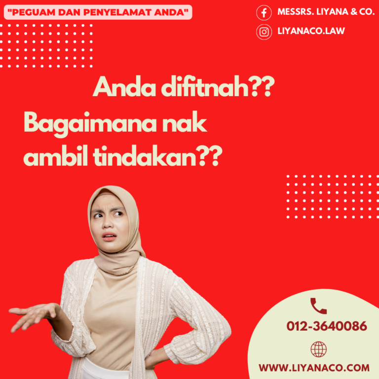 Anda difitnah?? Bagaimana nak ambil tindakan??