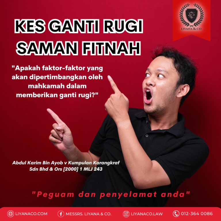 KES GANTIRUGI SAMAN FITNAH