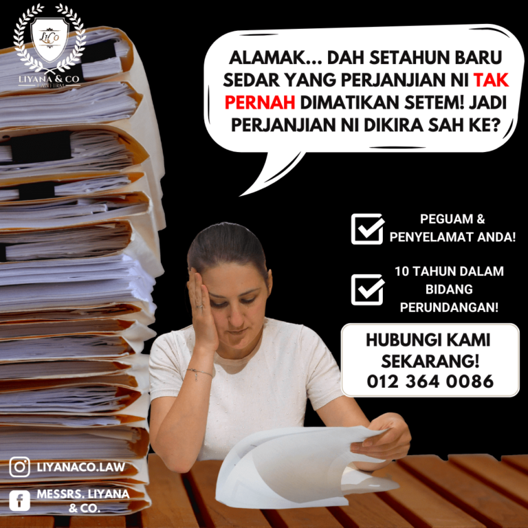 Alamak…Dah Setahun Baru Sedar Yang Perjanjian Ni Tak Pernah Dimatikan Setem! Jadi Perjanjian Ni Dikira Sah Ke?