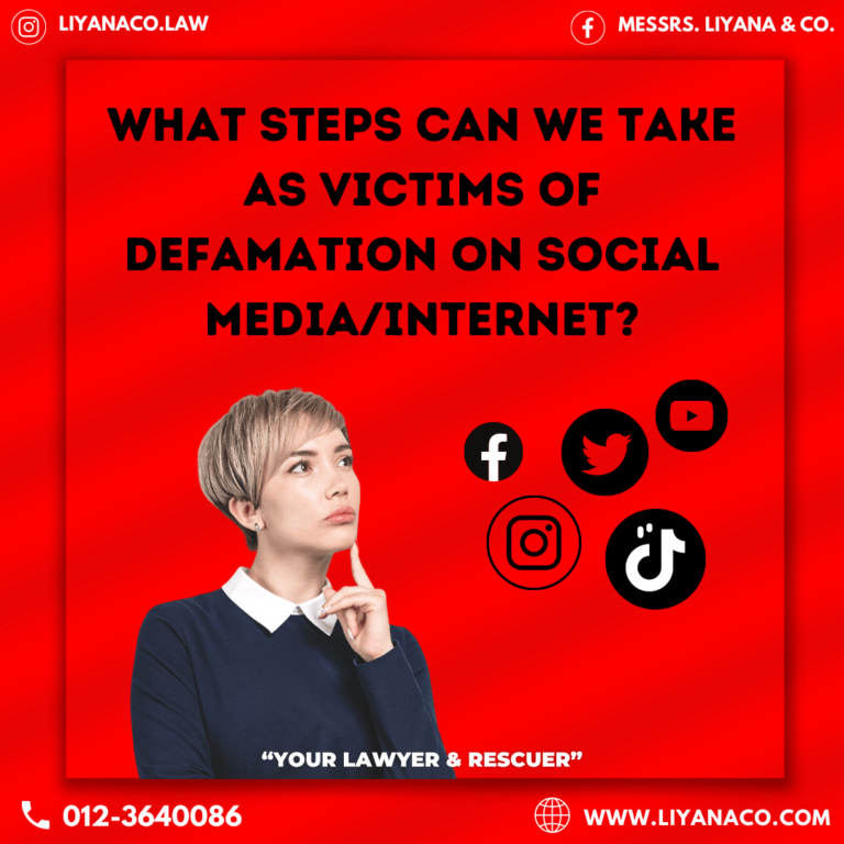 What steps can we take as victims of defamation on social media/internet?