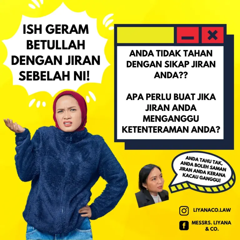 Tak tahan dengan sikap jiran anda? Apa yang anda boleh lakukan jika jiran anda menganggu ketenteraman anda?