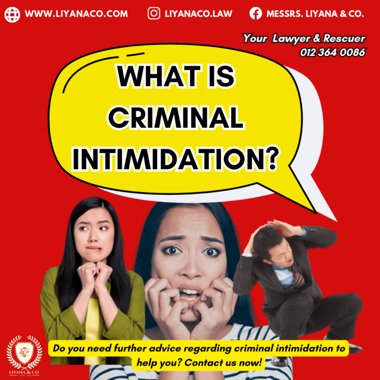 Did you know that ‘intimidation’ is an offence under the Penal Code? What is meant by criminal intimidation?