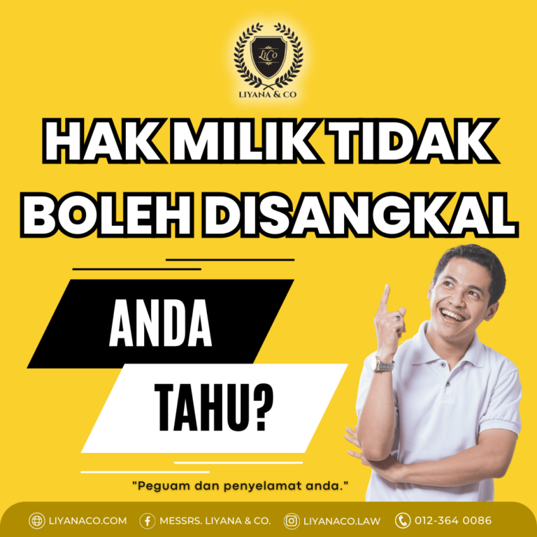 APA ITU HAK MILIK TIDAK BOLEH DISANGKAL?